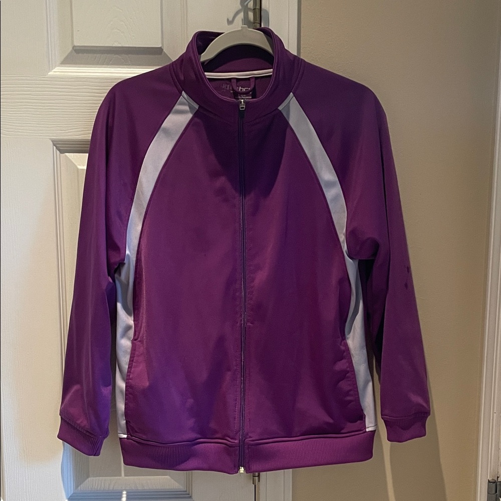 BCG Purple Bomber Jacket with Gray Accents